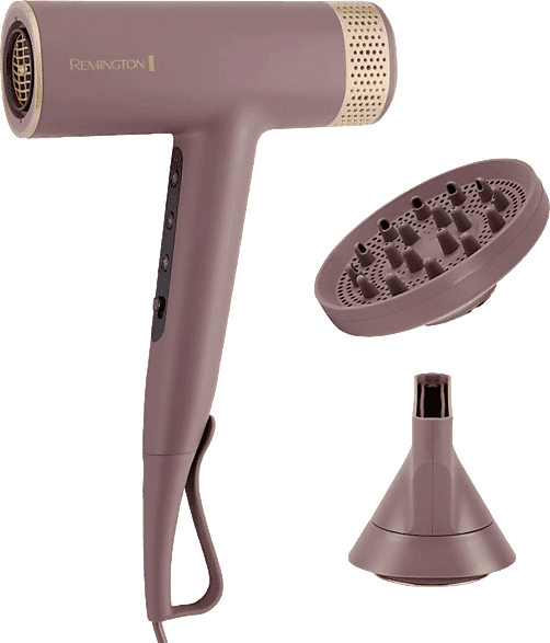 Secador - Remington EC8930 AIRvive™, 1600 W, 12 Combinaciones de Temperatura y Velocidad, Aire Frío, Difusor incluido, Iónico, Silencioso, Rosa