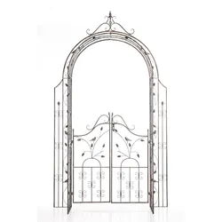 DELUKE Rosenbogen ANDERS 144x36x270cm, Metall, Bronze Rankhilfe Rosen Rankgitter Gartendekoration