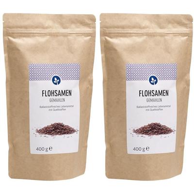 Flohsamen Gemahlen Pulver 2x 2x400 g