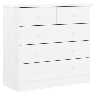 vidaXL Kommode ALTA Weiß 77x35x73 cm Massivholz Kiefer