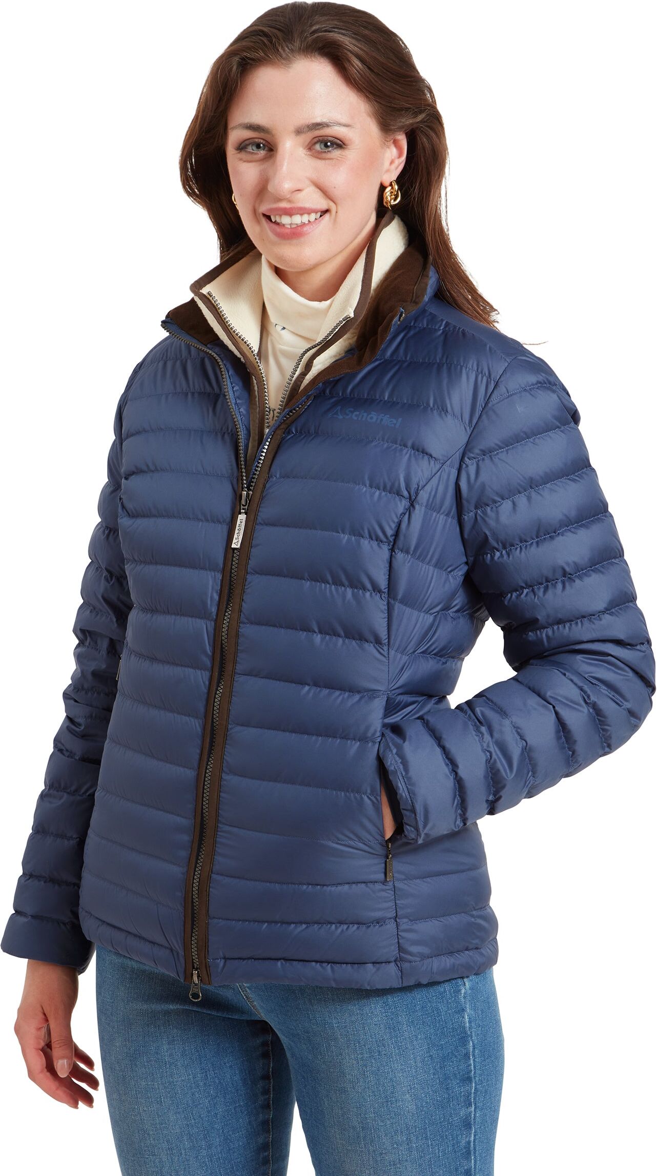 Schöffel Country Hambleton Down Jacket - Blue - Size UK10 - Women