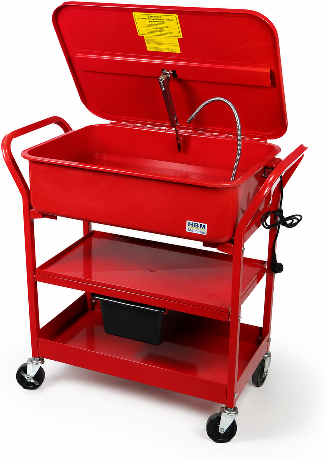 HBM Vassoio sgrassatore mobile da 90 litri con pompa