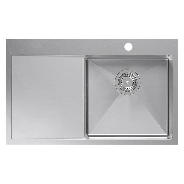 Q Company Sink Quadron RUSSEL 111 SteelQ šlifuotas plienas (Einbauspüle, 78 cm, 78 cm) (HB7912-RBS)