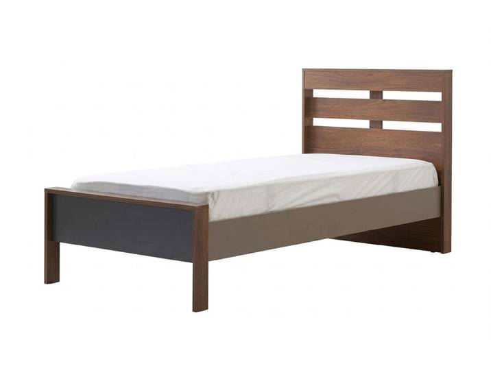 Xlmoebel Holzbett Braunes Holzbett stilvolles Bett Jugendzimmer Bett für Jugendliche