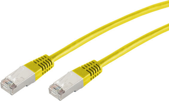 S-CONN Cat5e SF/UTP S-FTP RJ45 Ethernet kabel, 10 meter, geel