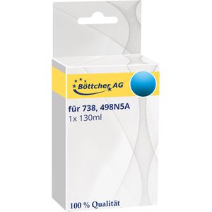 kompatibel für HP 738, 498N5A, 130ml, cyan