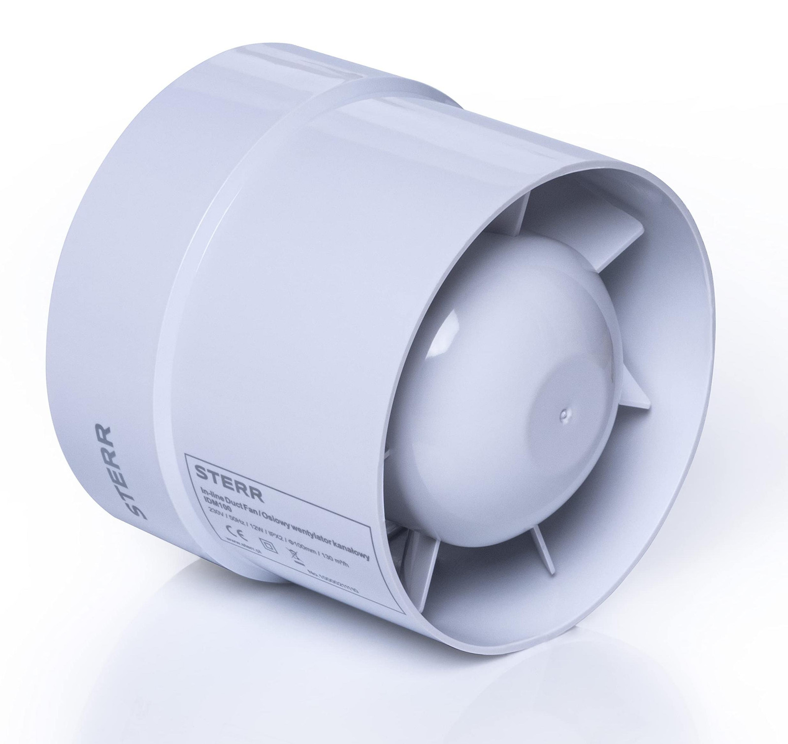 Selius Inline Kanaalventilator 100 mm - 130 m3/u - 12 W - voor Keuken en Garage