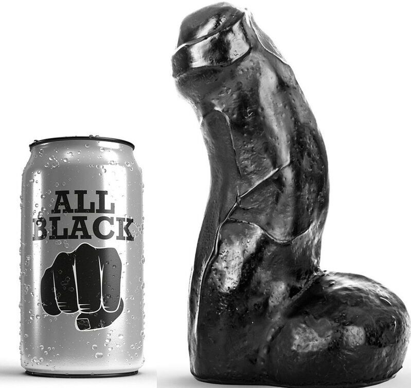 all black dong rÉaliste tout noir 17cm