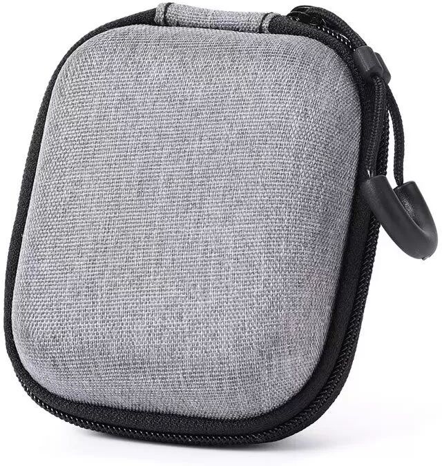 INF Organisateur numérique gris 9x7x4.5cm - Étui rigide pour écouteurs, câbles et chargeurs