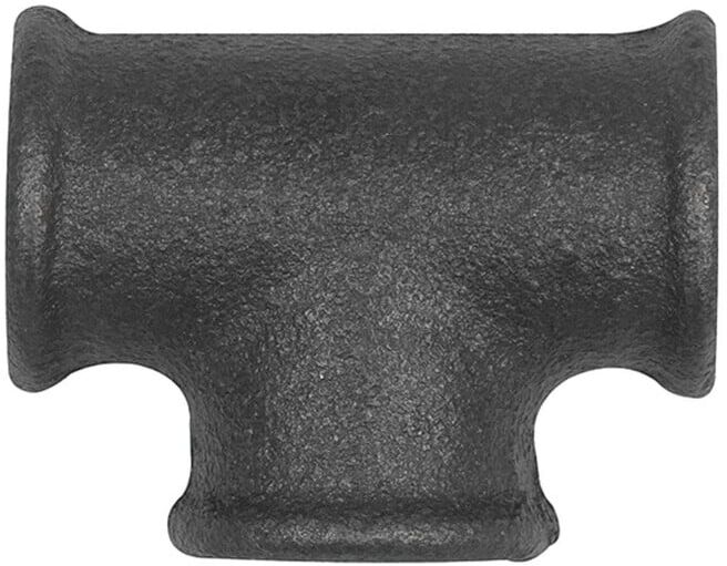 Riegler Té 130, 3 x Rp 3/4 int., fonte malléable noire (TFT 130-34-S)