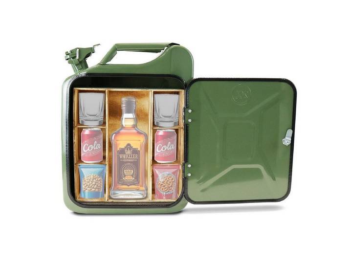Divit Deko-Wandregal Minibar in Benzinkanister Design MF1 Bar Regal / Aufbewahrung