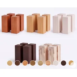 Hasena Füsse Cantu 4er-Set / 20 cm / Buche schoko, lackiert
