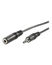 VALUE Secomp Audiokabel Stereo Mini-Klinkenstecker M bis W 3 m Schwarz (11.99.4353)