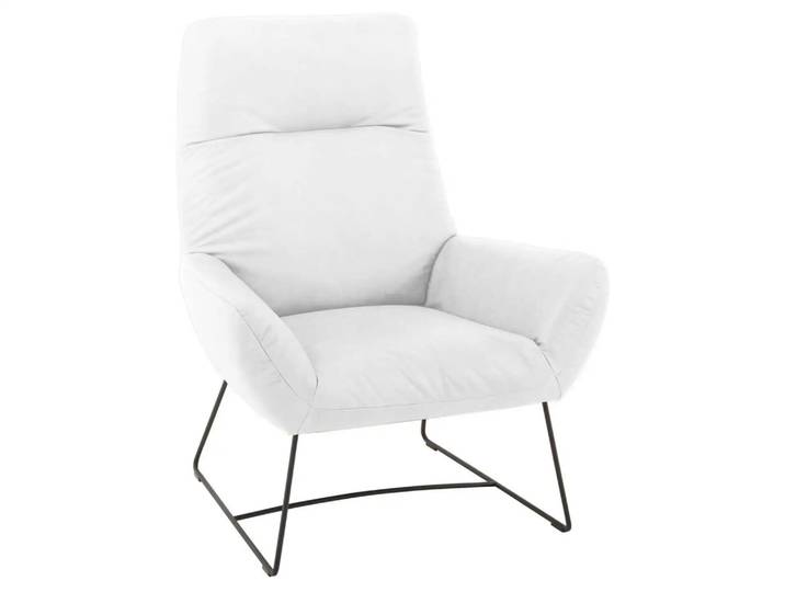 Sessel Berlin Basic Candy / Farbe: Bianco / Material: Leder Basic