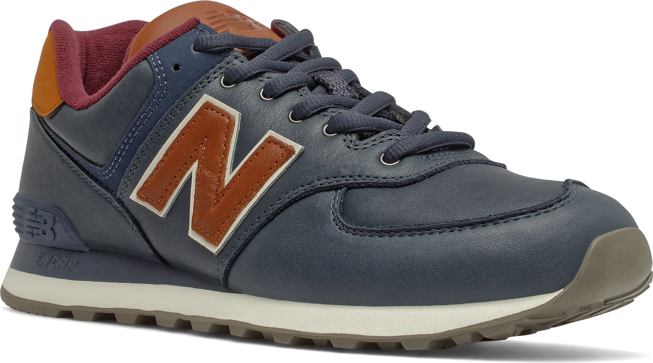Sneaker NEW BALANCE "ML574", Herren, Gr. 40,5, blau (nb navy, clas), Leder, Textil, Schuhe Sneaker nb navy, clas 40,5