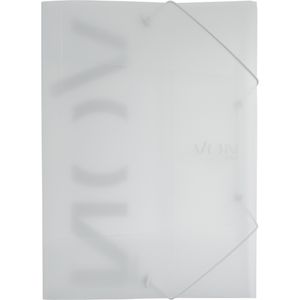VON-Leitz Eckspanner 30070001, A4, Kunststoff, weiß, 3 Einschlagklappen