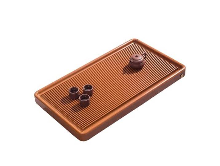 LAPADULA Tisch-Kaffeetablett Teetablett aus Holz, Heim-Teetisch, einfaches Kung-Fu-Tee-Set, rechteckiges Teetablett Desktop-Teetablett(50 * 30 * 5CM)