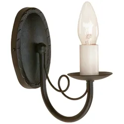 Wandleuchte Lampe Stahl Schwarz B 8,5 cm Flurleuchte 1 Flammig