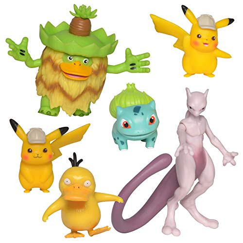 Pokémon PKW2469 Detective Pikachu vechtfiguren, 6 stuks, meerkleurig