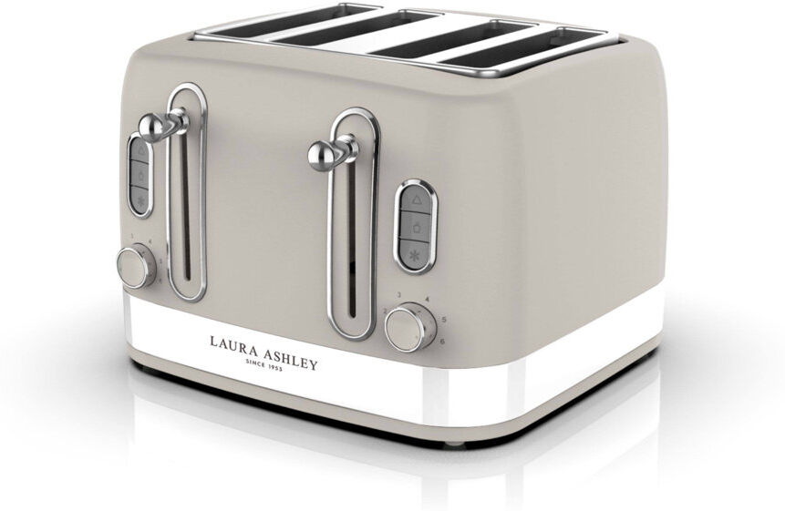 Laura Ashley 4 Slice Toaster with 6 Variable Temperature Settings Dove Grey 4