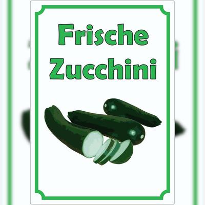 HB-Druck Frische Zucchini Aufkleber Hochkant A2 (420x594mm)