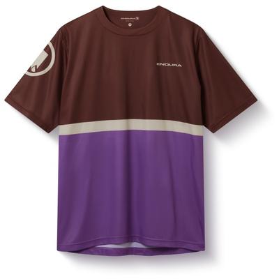 Endura - Singletrack Core T-Shirt II - Radtrikot Gr XL braun/lila