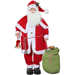 WEIHNACHTSMANN 1,4 m mit Geschenk- und Weihnachtsglocken, Soundfunktion