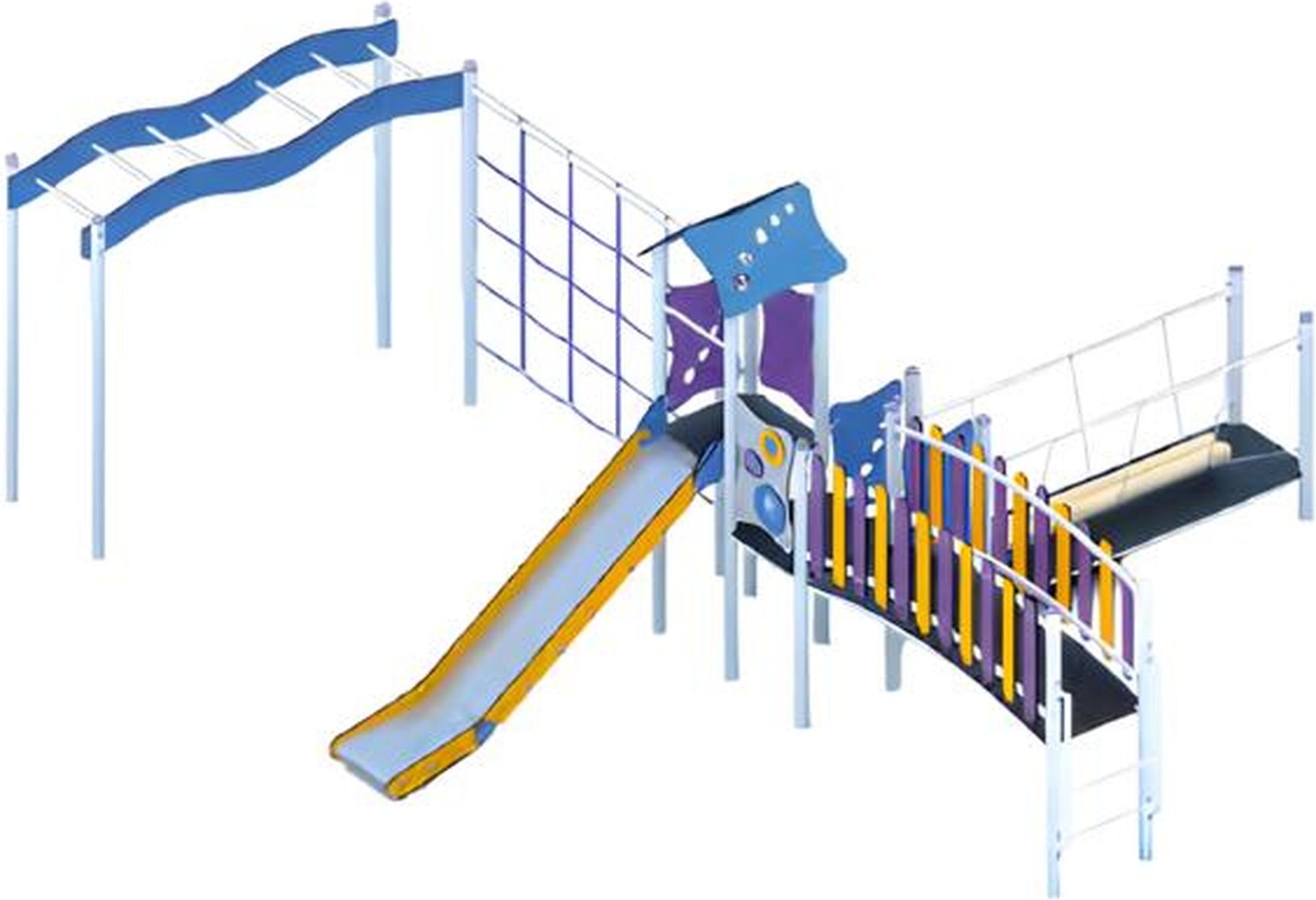Kinderspielplatz Spielgelände Spielpark Hochwertigkeit Rutschbahn Aktivplatz