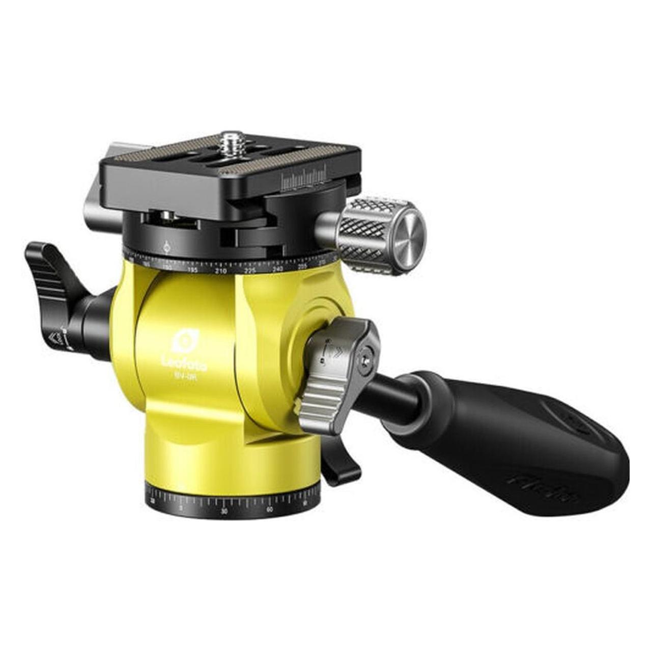 Leofoto BV-0R Mini Fluid Kopf (2-Wege-Neiger, Videokopf) (BV-0R Yellow)