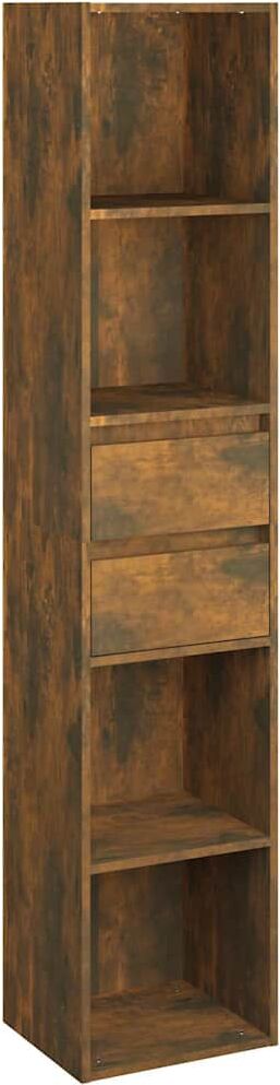 vidaXL Bibliothèque Chêne fumé 36x30x171 cm Bois d'ingénierie