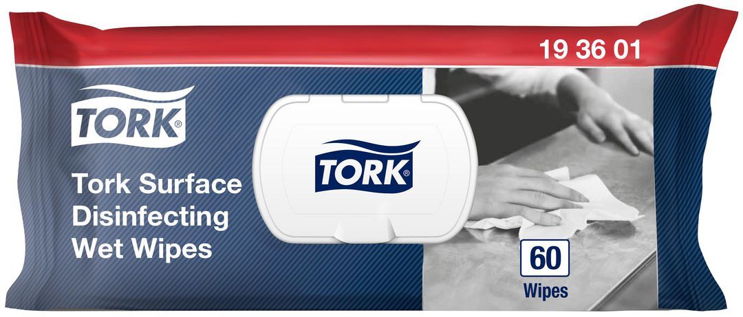 TORK Ytdesinfektionsduk alkoholfri 60/fp