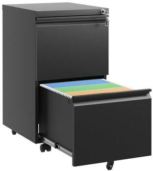 DEVERA 2 Drawer Metal Mobile File Cabinet