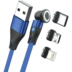 RealPower MagneticCharge3 USB Kabel 2 m USB A Blau