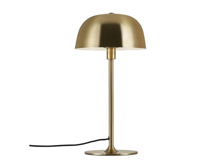 Lampe de table élégante avec abat-jour arrondi en laiton