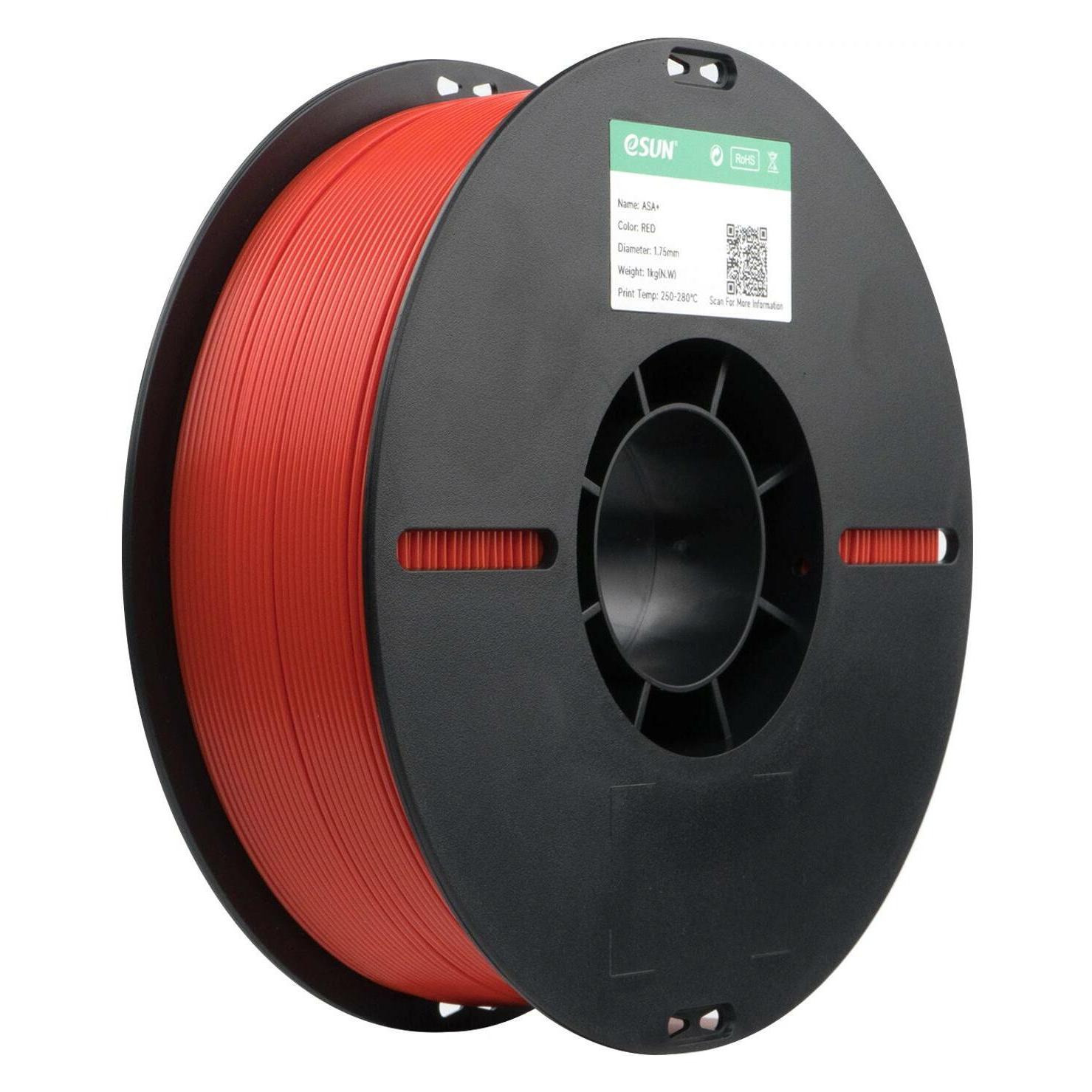eSUN ASA+ 1,75mm RED 1kg (ASA, 1000 g, 1.75 mm) (ASA+P175R1)