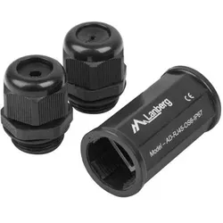 Lanberg AD-RJ45-OS6-IP67 Kabeladapter RJ-45 Schwarz