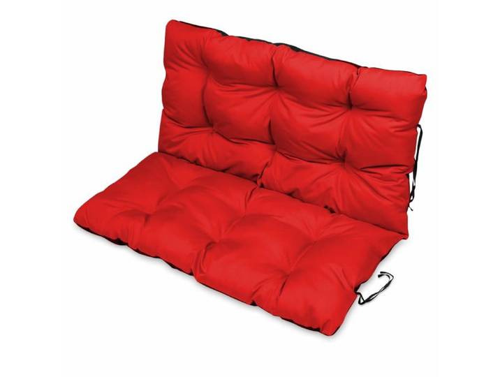 Coussin Dossier pour Banc de Jardin Canapé - SuperKissen24 - 100x50 cm - Intérieur-Extérieur - Rouge
