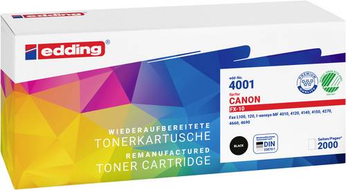Edding Toner ersetzt Canon FX-10 Kompatibel Schwarz 2000 Seiten EDD-4001 18-4001