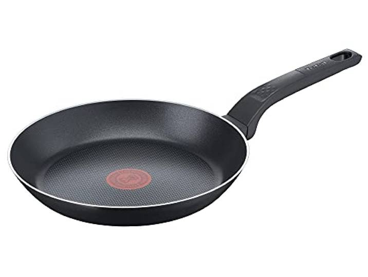 Tefal Easy Cook & Clean Bratpfanne 24 cm, Pfanne mit Antihaftbeschichtung, Thermo-Signal bei idealer Brattemperatur, Nicht induktionsgeeignet, einfach Reinigung, Made in France, B5550433