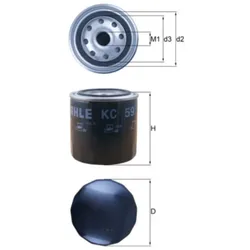 Kraftstofffilter MAHLE KC 59 für Ford Econovan