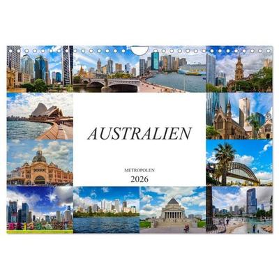 Australien Metropolen (Wandkalender 2026 DIN A4 quer), CALVENDO Monatskalender