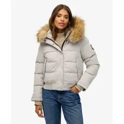 Superdry für Damen. W5011785A Bomberjacke Everest grau (L), Lässig, Recyceltes Polyester, Nachhaltig
