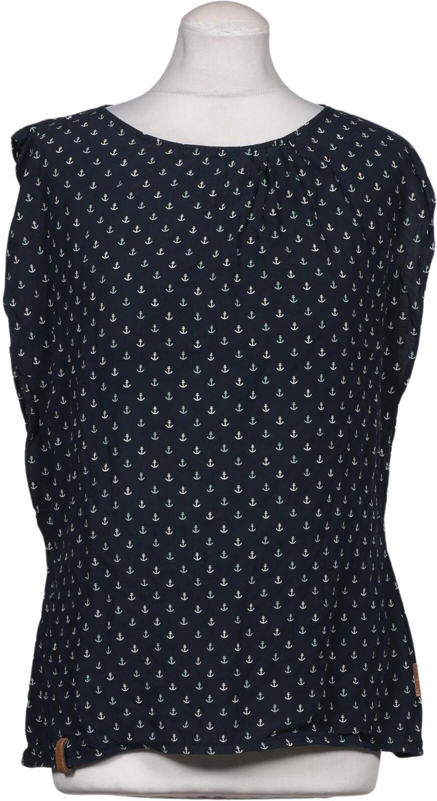 Naketano Damen Bluse, Marineblau, Gr. M, Viskose - Second Hand