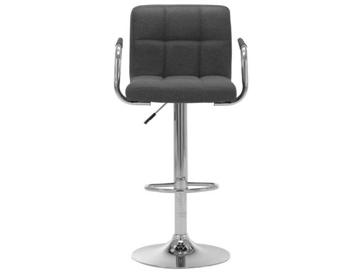 HOME-MARKET - 1pc Tabouret de bar - Tabouret de Cuisine - Gris foncé Tissu FR4385
