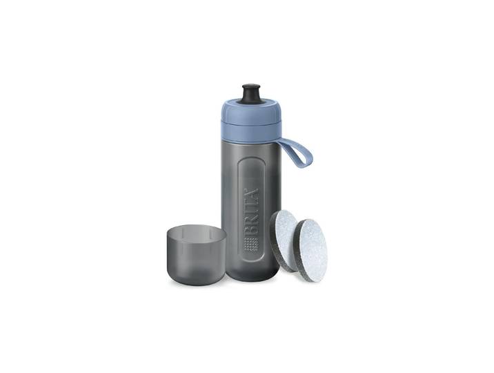 Wassersprudler Flasche BRITA Active , blau (dunkelblau), B:7,5cm H:23,5cm T:7,5cm, Karaffen, Wassersprudler Flasche