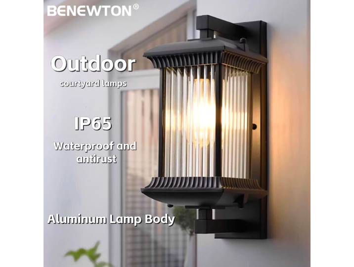 IP65 étanche extérieur mur LED lumière en aluminium noir Vintage extérieur appliques murales jardin porche nouveau Style chinois cour lampes