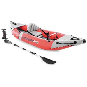 Intex Schlauchboot Kajak Excursion Pro K1, 68303NP, für 1 Person, mit Luftpumpe und 1 Paddel