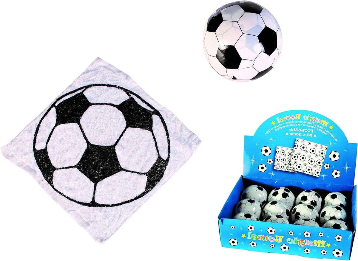 Set van 8 Magische Handdoeken met Voetbal Thema - Multicolor - Groeit in Water