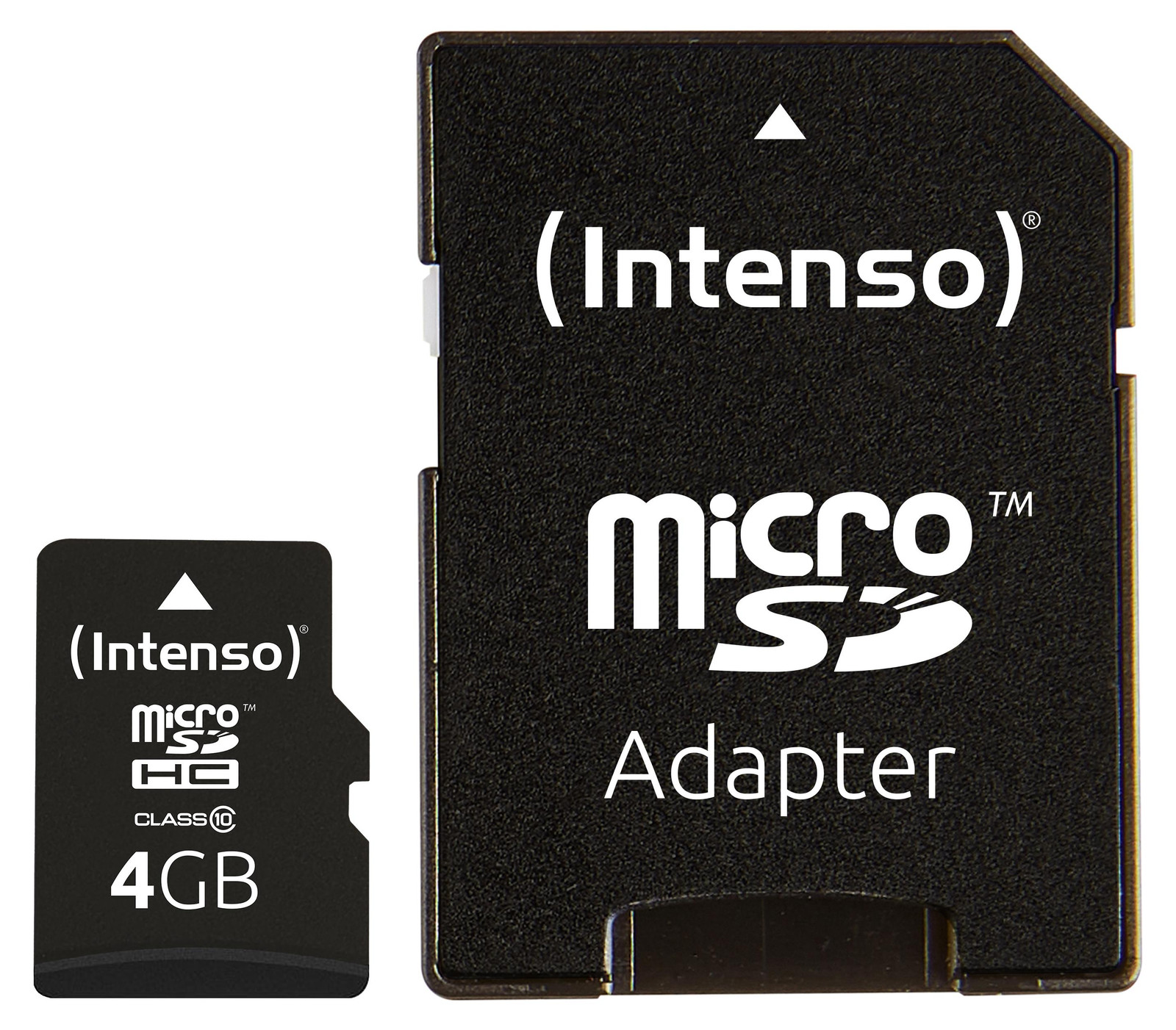 Intenso microSDHC-kaart 4 GB Klasse 10 met SD-adapter