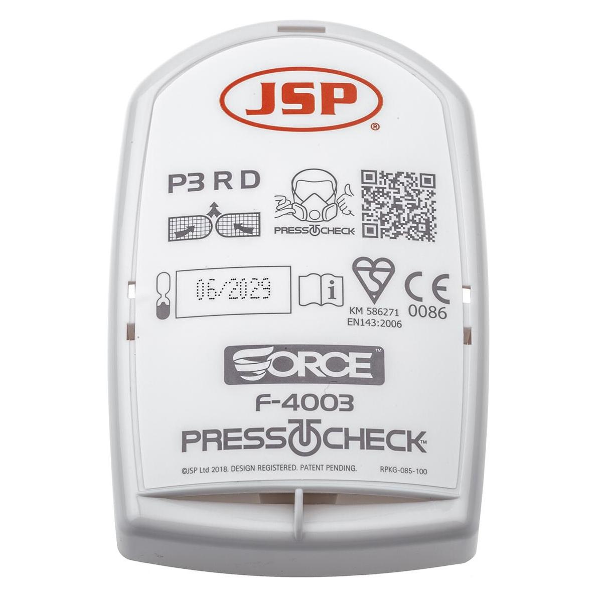 Jsp Partikel Filterpatrone zur Verwend.mit FORCE8 Atemschutzmaske (Atemschutzmaske Ersatzfilter) (BMN990-001-700)